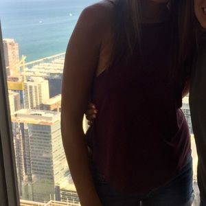 Maroon tank top, from Urban Outfitters, size S.